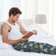 thumbnail image 5 of Fotbe Miniature Ship In Bottle Pantalones de Pijama para Hombre, Pantalones de Dormir, Pantalones de Casa con Cintura Ajustable y Bolsillos-Small, 5 of 6