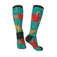 thumbnail image 3 of Zufioo Hens And Rooster Print Long High Thigh Socks Knee-High Warm Stocking Women Boot Sock Leg Warmer High Socks for Daily Wear, Cosplay, 3 of 6