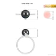 thumbnail image 5 of ANGARA Trillium Tahitian Cultured Pearl Solitaire Ring in 14K White Gold for Women | June Birthstone, Birthday, Anniversary, Jewelry Gift for Women | Pearl Ring, 5 of 8
