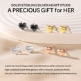 thumbnail image 5 of ChicSilver Heart Stud Earrings for Women 925 Sterling Silver Anniversary Birthday Gift Ideas for Wife Mom Her, 5 of 10