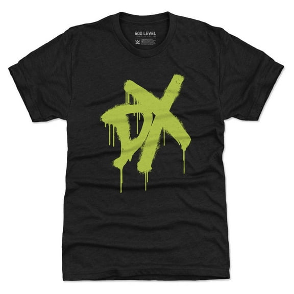 Men's 500 Level  Heather Black D-Generation X Spray Paint Logo Premium Tri-Blend T-Shirt