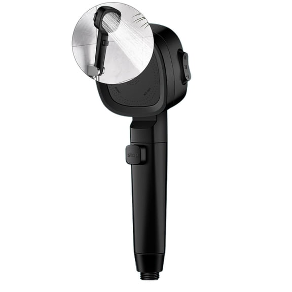 VQPeo Showerhead with Jets Water, Multifunctional Handheld Shower Head, Handheld Water Massager(Black)