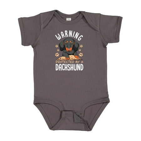 

Inktastic Protected by a Dachshund Dog Gift Baby Boy or Baby Girl Bodysuit