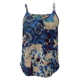 thumbnail image 2 of Vivianyo HD Women's Sleeveless Tank Top Fashion Women's Casual Print Round Neck Fold Sleeveless T-shirt Top Blouse, 2 of 7