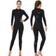 thumbnail image 4 of Wetsuits Ultrathin manga larga pantalones largos traje de baño de una pieza profesional impermeable espesado para nadar snorkeling mujer surf / negro l sidaley OD017133-04, 4 of 7