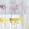 thumbnail image 4 of Nvzi 5pcs Happy Mother's Day Cake Topper Mom Letter Cake topper Pink, Decorative Party Cake Decoration for Mother's Day(Pink C), 4 of 5