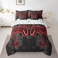 thumbnail image 2 of Castle Fairy Abstract Hexagon Gamepads Bedding Comforter Set,Video Game Full Bedding Set, 2 of 8