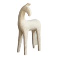 thumbnail image 1 of Estatua de caballo, adorno de mesa, colección moderna creativa, escultura animal de resina Beige grande, 1 of 9