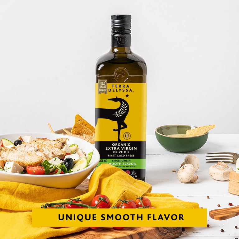 Terra Delyssa Organic Extra Virgin Olive Oil, 34 fl. oz. Glass