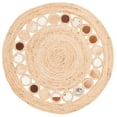 thumbnail image 2 of SAFAVIEH Natural Fiber Annandale Geometric Area Rug, Beige/Brown, 3' x 3' Round, 2 of 6