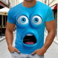 thumbnail image 3 of Mens Tee Polo Funny Graphic Short Sleeve Print Comfortable Mens Vacation Tops,Blue,3XL, 3 of 5