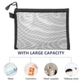 thumbnail image 2 of 15pcs Clear Zippered Mesh Pouches for Travel and Organization, 2 of 6