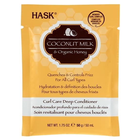 HASK Coconut Milk and Organic Honey Sulfate Free Deep Conditioner, 1.75 oz
