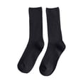 thumbnail image 4 of PMVFHDE Crew Socks Spring Fall Long Solid Japanese Double Needle Cotton Mid Calf Daily Wear, 4 of 4