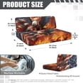 thumbnail image 7 of XYZCANDO American Flag Eagle RV Dinette Cushions Soft Camper Decor Comfortable Slip Covers for Loveseat Washable Sofa Covers for 2 Cushion Couch for RV Camper Car Bench Orange, 7 of 7