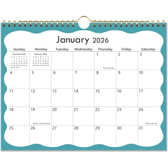 2026 Calendar - 2026-2027 Wall Calendar from January 2026 - June 2027, 8.5'' x 11'', 2026-2027 Small Calendar, Twin-Wire Binding Hanging Hook Thick Paper
