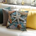 Fishing Net Square Throw Pillow Covers , Summer Decorative Couch