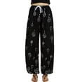 thumbnail image 7 of YIFUNIN Women's Printed Cotton Linen Wide Leg Pants with Pockets, Casual Flowy Trousers for Bohemian Style, Lightweight Summer Wear,Black XL, 7 of 7