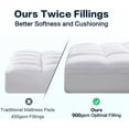 EMONIA 4 Inch Queen Size Dual Layer Memory Foam Mattress Topper with