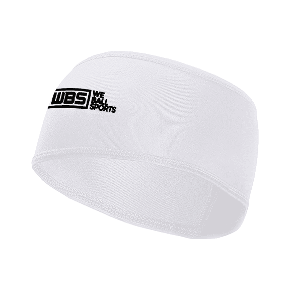 We Ball Sports Football Headband Skull Wrap - Stretchy Moisture Wicking Hairband (WHITE)