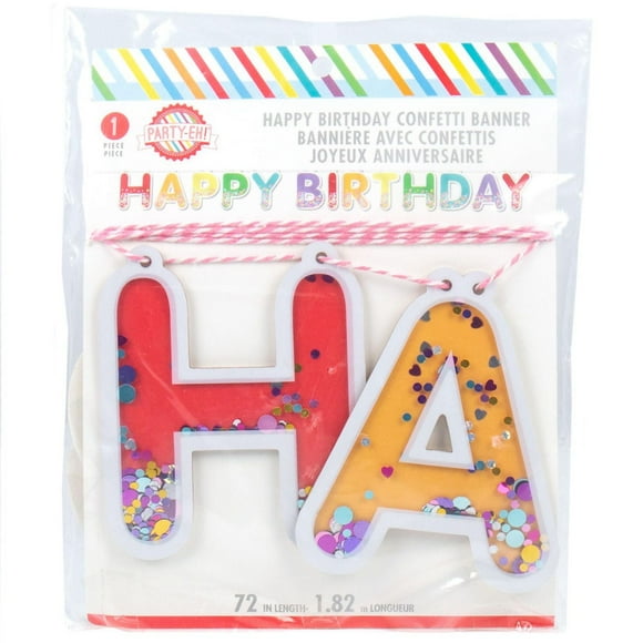 Happy Birthday Confetti Banner