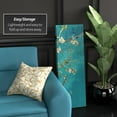thumbnail image 3 of Red Lantern 4 ft. Short Van Gogh Canvas Folding Screen - Almond Blossoms/Wheat Field, 3 of 7
