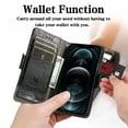 thumbnail image 3 of For Motorola Moto G Play 2023 Leather Phone Case Wallet Folio Flip Cover Casual Business, [RFID Blocking] Multi Hidden Anti-theft Card Holder Cash Slot, Side Magnetic Buckle, Stand Support,Black, 3 of 9