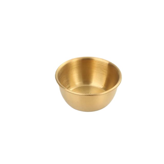 Ounissouiy Cuenco para salsa de acero inoxidable, dorado, vajilla para servir condimentos, juego de comida hecha de 304 Cocina y Comedor 6 cm (oro)