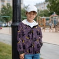 thumbnail image 4 of Xixirimido Halloween Witch Moon Stars Printed Girls Boys Zip-Up Hoodies Kids Fall Winter Warm Sweatshirt Jacket with Pocket Youth Long Sleeve Pullover Top Teen Outfits, 6-8 Years, 4 of 7