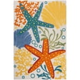 thumbnail image 2 of Nourison Aloha Indoor/Outdoor Coastal Tropical Multicolor 3'6" x 5'6" Area Rug, (4' x 6'), 2 of 11