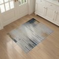 thumbnail image 3 of ODIKA 3'x5' Washable Throw Rug Stain Resistant, Low Profile, Non-Slip Grey Under Abstract Vintage Distressed Motif Interlocking for Entryway, Kitchen, Mudroom, 3 of 7