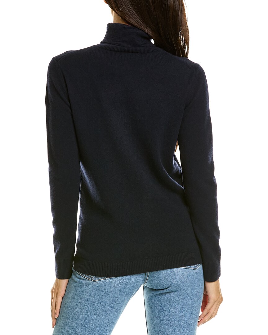 Malo Cashmere womens Turtleneck Wool & Cashmere-Blend Sweater, S, Blue ...