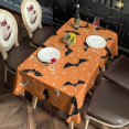 thumbnail image 2 of Halloween Bats with Moons and Stars Rectangle Tablecloth 60"x102",Waterproof Polyester Rectangle Table Cloth, Wipeable Spillproof Polyester Tablecloth for Dining, Camping, Indoor and Outdoor, 2 of 6