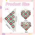 thumbnail image 2 of Pañuelo para el pelo con flores, bandana de ganchillo, verde, rojo, algodón, vintage, de verano, tejido con flores, lazo triangular, pañuelo para la cabeza, diademas, pañuelo para la cabeza, 2 of 9