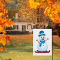 thumbnail image 6 of Winter Versatile Garden Flags for Balcony Yard Outdoor Porch Backyard, Cute Cartoon Happy Snowman Garden Flags for Outdoor Double Colored Washable Durable House Decor 28x40inch, 6 of 6