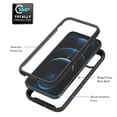 thumbnail image 3 of Nalacover Case for iPhone 15 Plus, 360 Full Body Protection 3 in 1 Rugged PC Backplane TPU Bumper Ring Holder Kickstand Shockproof Heavy Duty Protective Cover For iPhone 15 Plus, Black, 3 of 5