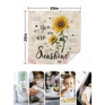 thumbnail image 4 of Sunflowers Cloth Napkins Set of 6 Reusable Dinner Napkins, Farmhouse Retro Botanical Floral Bee Love Heart Cocktail Napkin Washable Table Napkins for Wedding/Holiday Party/Baby Shower 20"x20", 4 of 7