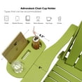 thumbnail image 6 of Folding HDPE Adirondack Chair with 4 in 1 Cup Holder Tray Plastic Adirondack Chairs Weather Resistant Lawn Outdoor Firepit Chairs, Light Green, 6 of 7