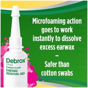 Debrox Earwax Removal Aid, Microfoam Ear Drops with Carbamide Peroxide, 0.5 Fl Oz