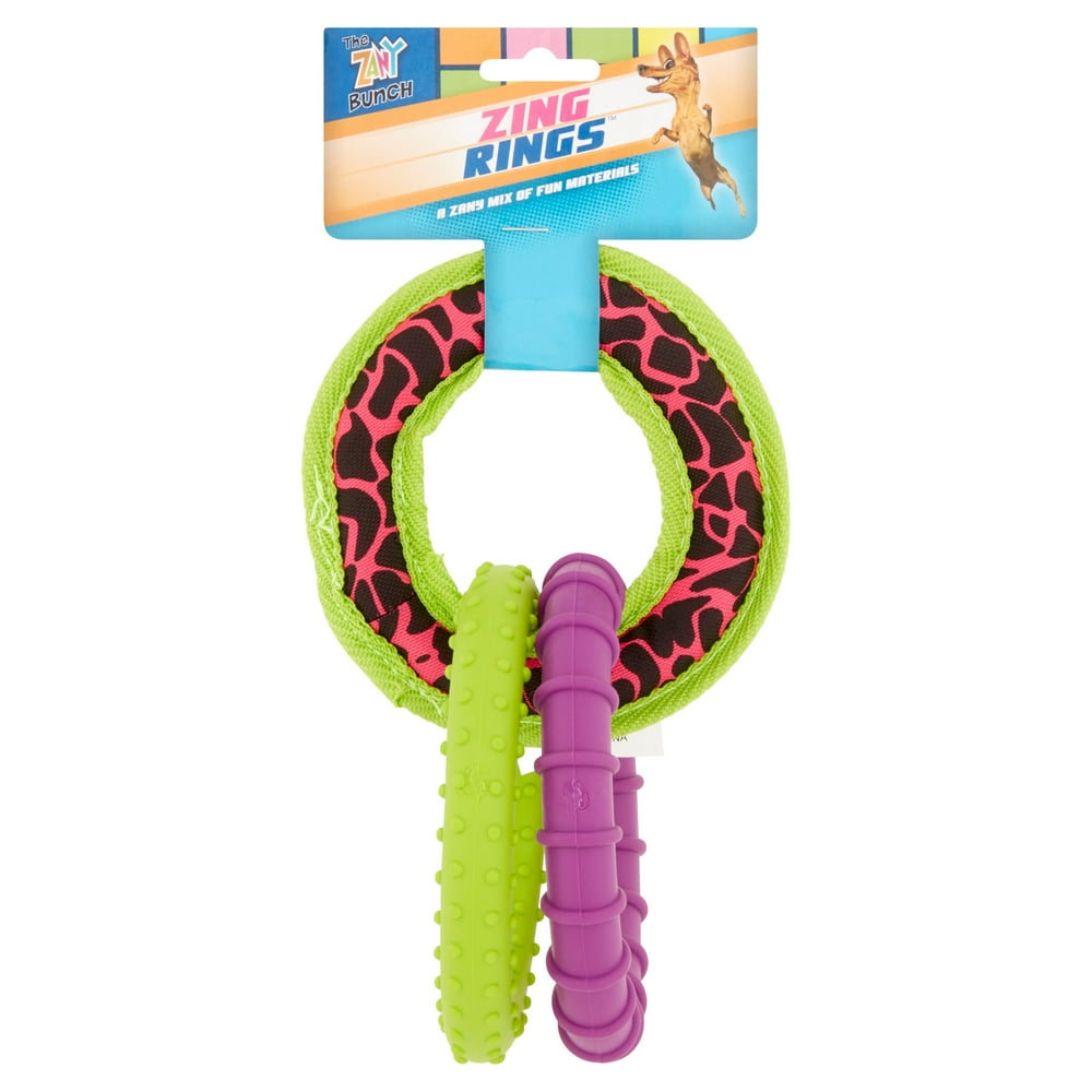 The Zany Bunch Zing Rings Dog Toy