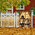 thumbnail image 6 of 1pc, 2D flat polyester garden flag with Thanksgiving clothing and pumpkin cat, country-themed double-sided print, 18x12 inches, perfect for indoor/outdoor home, yard, lawn, porch decoration, Thanksgi, 6 of 6