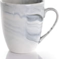 thumbnail image 4 of Fine Marble 16 Piece Stoneware Dinnerware Set in Black and White, 4 of 6