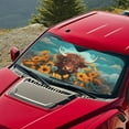 thumbnail image 3 of KUIFORTI Windshield Sun Shade Cute Highland Cow Car Sun Visor Sun Shade for Car Windshield - 66.53" x 34.44" Large Car Window Shades for SUV & Truck - Foldable Sun Protection Window Shade Accessories, 3 of 5
