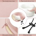 thumbnail image 4 of Almohada cervical de viaje Urnexttour, espuma viscoelástica con fundas de almohada, color rosa, 4 of 6