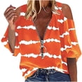 thumbnail image 1 of Pompotops T-shirt Décontracté pour Femmes Imprimé Floral Col en V Manches Courtes Pull Blouse Tops, 1 of 6