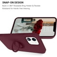 thumbnail image 2 of for iPhone 12 Pro Case, iPhone 12 Case for Women, Liquid Silicone Soft Gel Rubber Bumper Shockproof Protective Anti-Scratch Microfiber Lining Cloth Case with Ring for iPhone 12/12 Pro-Red., 2 of 9