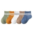 thumbnail image 1 of Summer thin style mesh breathable socks New baby medium tube socks Baby socks newborn socks - colorful stripes, 1 of 5