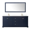 thumbnail image 3 of Wyndham Collection 80" Light-Vein Wood Double Bathroom Vanity in Dark Blue, 3 of 7