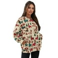 thumbnail image 7 of SCRAWLGOD Dachshund Christmas Tree Poinsettia Beige Crewneck Fall Sweatshirts for Women Trendy Women's Long Sleeve Pullover Tops with Pockets Fashion for Daily Wear, Spots, Office, S, 7 of 7