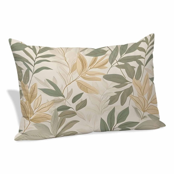 Sage Green Yellow Botanical Pillow Covers Queen, Vintage Spring Summer Soft Brushed Microfiber Breathable Throw Pillow Covers, Pillowcase with Zipper for Couch Sofa Bedroom Living Room 20"x30"